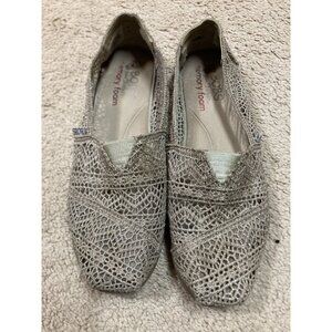 Bobs From Skechers Women's Flats Crochet Memory Foam Slip-on